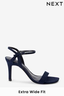 Navy Blue Forever Comfort® Strappy Skinny Heel Sandals
