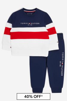 Tommy Hilfiger Baby Unisex Colourblock Tracksuit in Navy