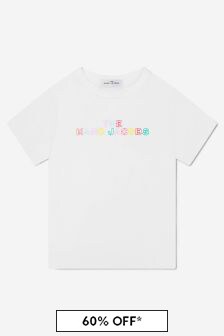 Marc Jacobs Girls Cotton Jersey Logo T-Shirt in White