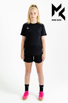 Black Miss Kick Girls Keira Training Black Shorts