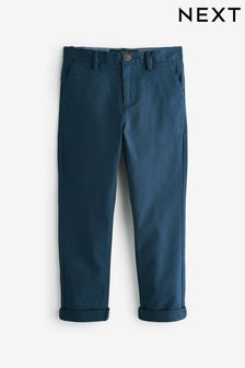 French Navy Blue Stretch Chino Trousers (3-17yrs)