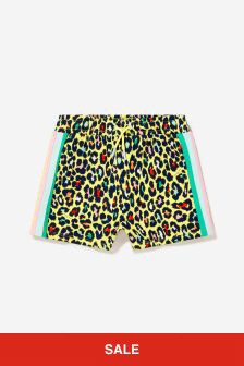 Marc Jacobs Girls Milano Cheetah Shorts in Yellow