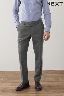 Grey Trimmed Donegal Fabric Suit: Trousers