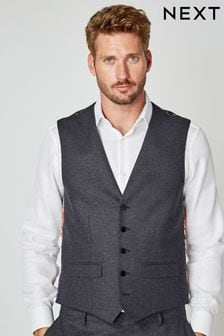Mens black top waistcoat next