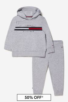 Tommy Hilfiger Baby Unisex Branded Tracksuit in Grey