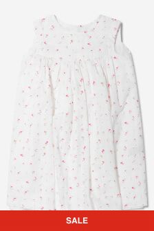 Bonpoint Girls Cotton Sleeveless Dress in Cream