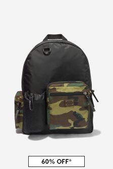 Dolce & Gabbana Kids Boys Camouflage Pocket Backpack