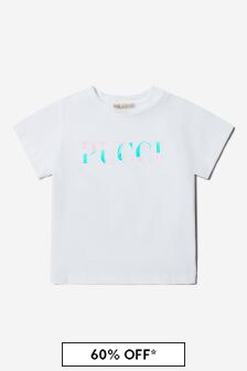 Emilio Pucci Baby Girls Cotton Logo T-Shirt in White