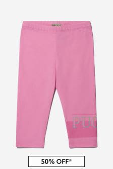 Emilio Pucci Baby Girls Cotton Logo Leggings in Pink