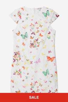 Guess Girls Lace Butterfly Collage Dress