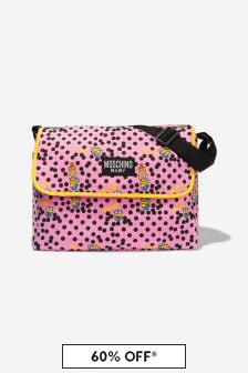Moschino Kids Baby Girls Cotton Teddy Toy And Minion Changing Bag in Pink
