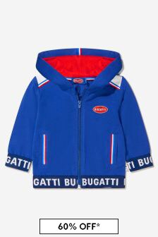 Bugatti Baby Boys Blue  Cotton Logo Zip-Up Jacket