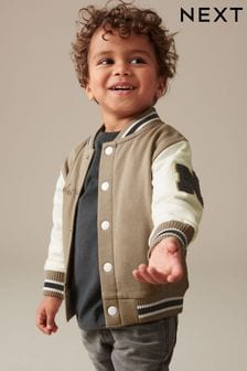 Tan Brown Letterman Jacket (3mths-7yrs)