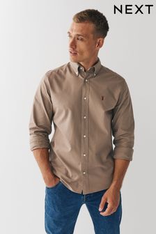 Natural Long Sleeve Oxford Shirt