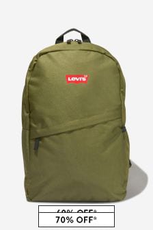 حقيبة ظهر خضراء بشعار جناح خفاش للجنسين من Levis Kidswear
