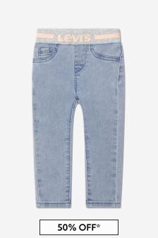Levis Kidswear Baby Girls Cotton Denim Pull-On Jeans in Blue