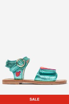 Sophia Webster Girls Leather Butterfly Sandals in Multicolour