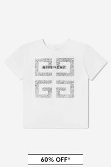 Givenchy Kids White 4G Logo T-Shirt