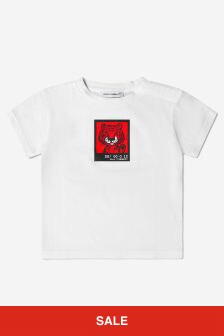 Dolce & Gabbana Kids Baby Boys Cotton Leopard Polaroid T-Shirt in White