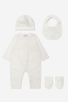 Emporio Armani Baby Unisex Cotton Romper 4 Piece Gift Set