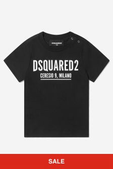 Dsquared2 Kids Baby Cotton T-Shirt in Black