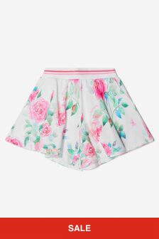 Monnalisa Girls Cotton Rose Bloom Shorts