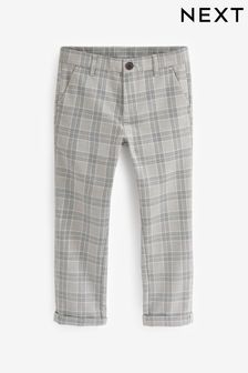 Mid Grey Formal Check Trousers (12mths-16yrs)