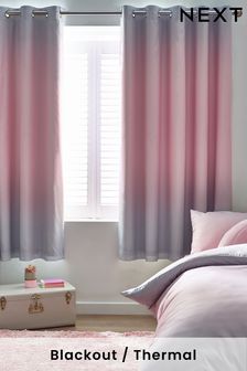Pink Pink Ombre Eyelet Blackout Curtains