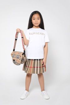 Burberry Kids Embroidered Logo Cotton T-Shirt