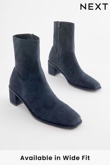 Navy Blue Forever Comfort® Sock Ankle Boots