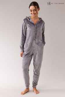 Grey B by Ted Baker Plush Velour B Embossed All-in-One