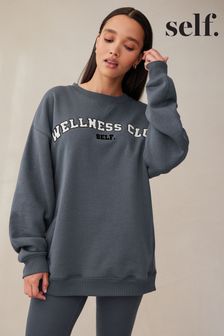 Navy Blue self. Wellness Club Sweatshirt