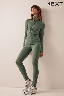 Khaki Green High Waisted Leggings