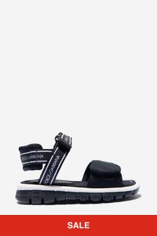 Dolce & Gabbana Kids Unisex Lycra Logo Strap Sandals