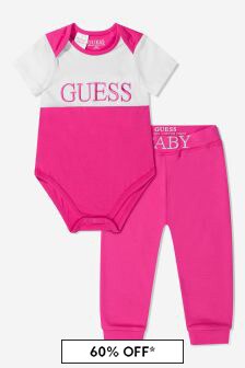 Guess Baby Girls Bodysuit And Pants Set