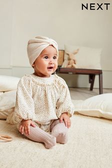Cream Baby Woven Bloomer Romper with Tight Set (0mths-3yrs)