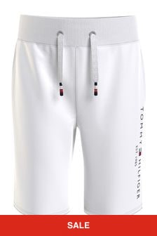 Tommy Hilfiger Boys Organic Cotton Sweat Shorts in White