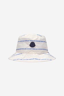 قبعة طبعة بالكامل بشعار للأولاد البيبي من Moncler Enfant