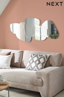 Clear Clear Organic Shapes Statement Mirror