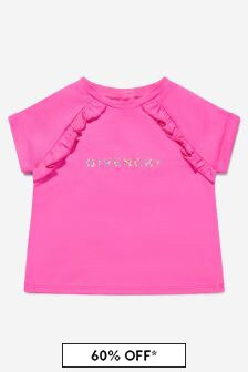 Givenchy Kids Baby Girls Logo T-Shirt in Pink