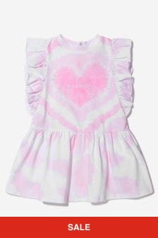 Givenchy Kids Givenchy Baby Girls Pink Tie Dye Heart Dress