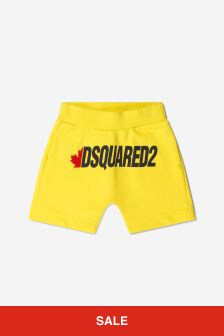 Dsquared2 Kids Baby Cotton Shorts in Yellow