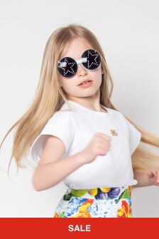 Monnalisa Girls Adaptable Sunglasses With Case in White