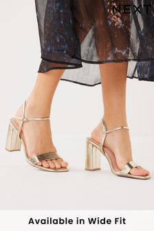 Gold Forever Comfort® Block Simple Sandals