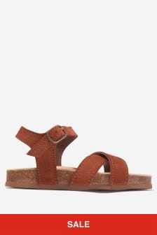 Bonpoint Unisex Suede Sandals in Brown