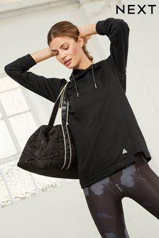 Black Next Active Sports Longline Hoodie