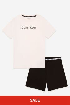 طقم بيجاما شورت قطن للأولاد من Calvin Klein Jeans