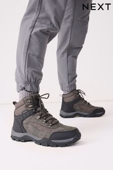 Grey Waterproof Walking Boots