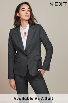 Grey Tailored Single Breasted Jacket