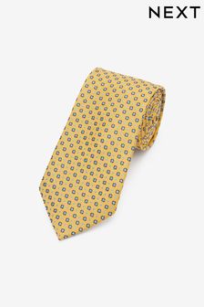 Yellow Geometric Spot Pattern Tie